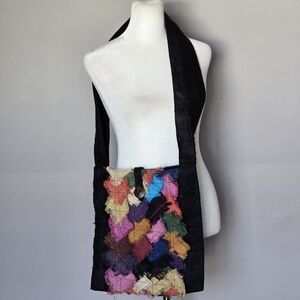 Colorful Multicolor Patchwork Bohemian Hippie Crossbody Bag